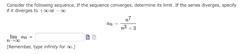 Solved Consider the following sequence. If the sequence | Chegg.com
