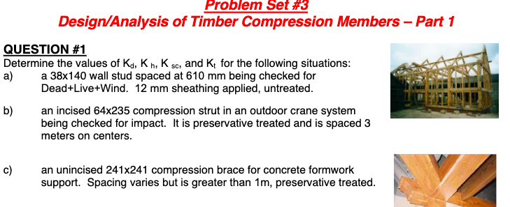 Problem Set #3 Design Analysis of Timber Compression | Chegg.com