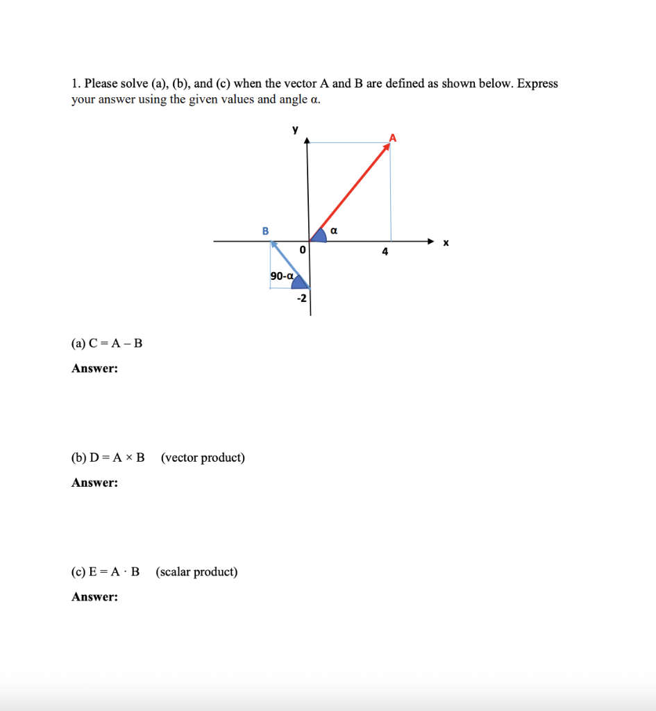 Solved 1. Please Solve (a), (b), And (c) When The Vector A | Chegg.com