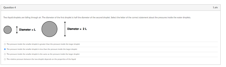 Solved Question 4Two liquid droplets are falling through | Chegg.com