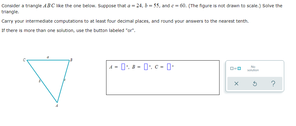 Solved Consider a triangle ABC like the one below. Suppose | Chegg.com