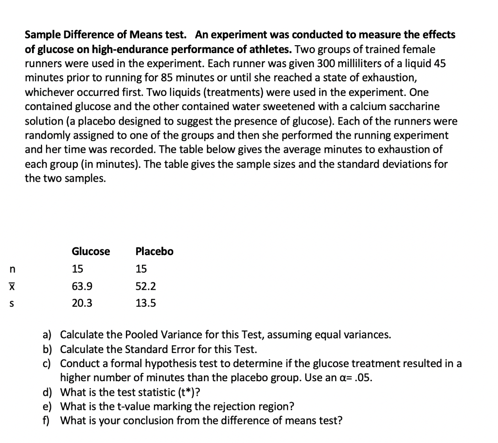 Solved Sample Difference Of Means Test An Experiment Was Chegg solved-sample-difference-of-means-test-an-experiment-was-chegg