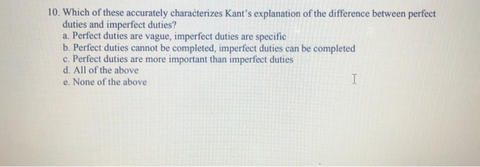 Kant 2025 imperfect duties