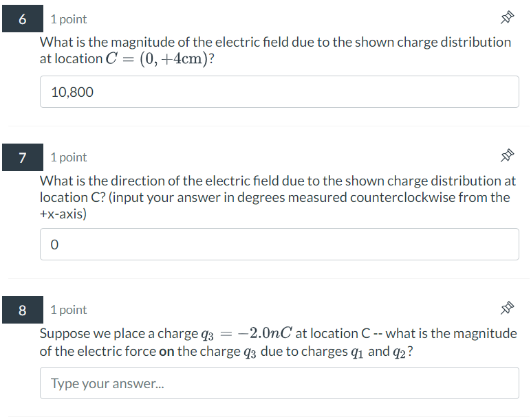 Solved What is the magnitude of the electric field due to | Chegg.com