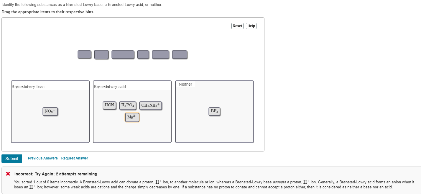 Solved Identify the following substances as a Brønsted-Lowry | Chegg.com