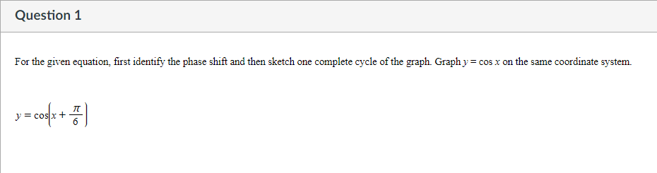 Solved For the given equation, first identify the phase | Chegg.com
