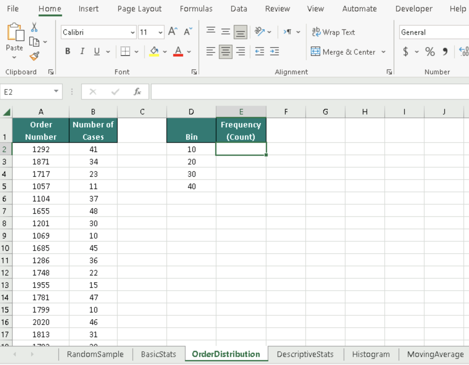 The FREQUENCY function in Excel is an array function