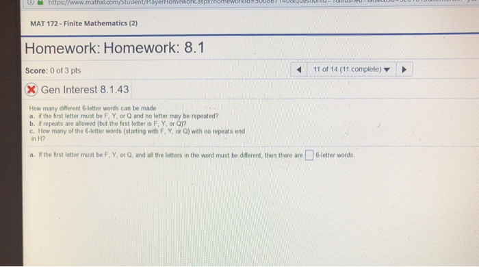 finite mathematics homework help