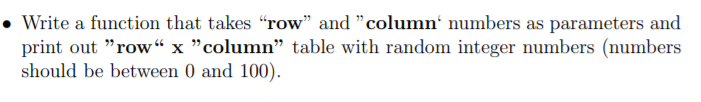 Solved • Write a function that takes “row
