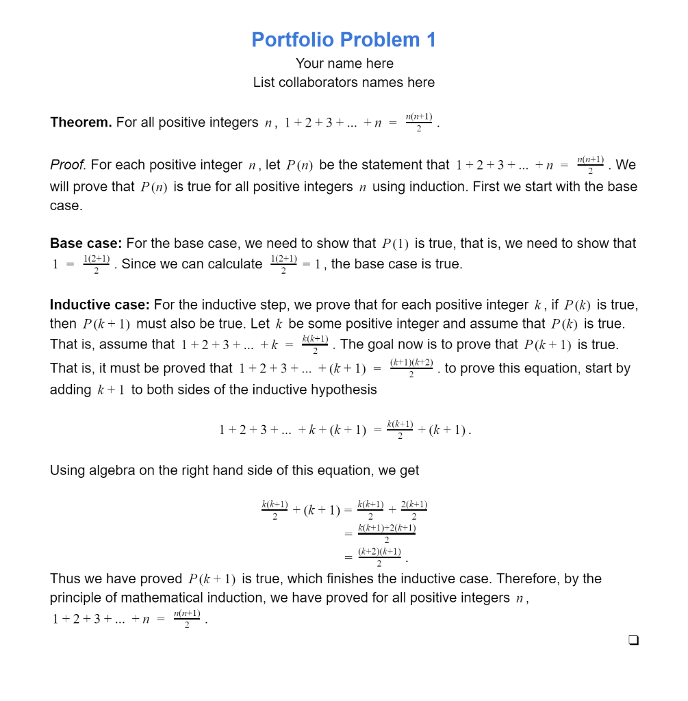 Solved Prove the following statement using an appropriate | Chegg.com