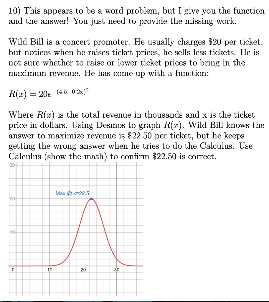 Solved 10) This appears to be a word problem, but I give you | Chegg.com