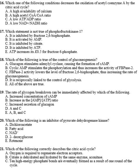 Solved 16. Which one of the following conditions decreases | Chegg.com