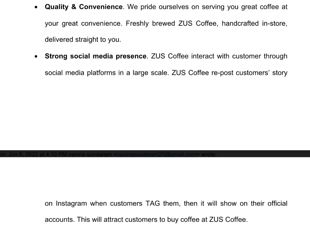 zus coffee assignment