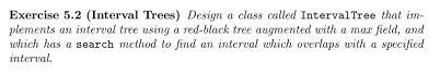 Solved Exercise 5.2 (Interval Trees) Design a class called | Chegg.com