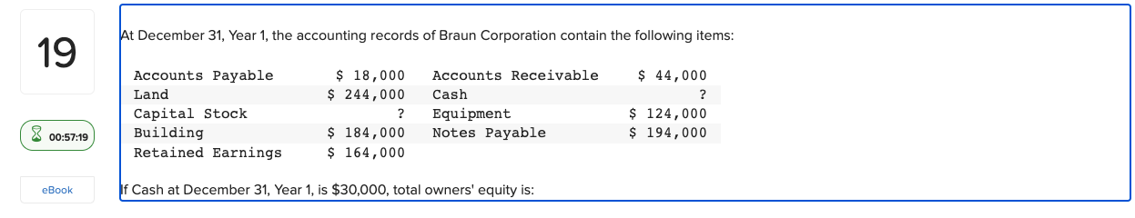 Solved December 31, Year 1, The Accounting Records Of Braun | Chegg.com