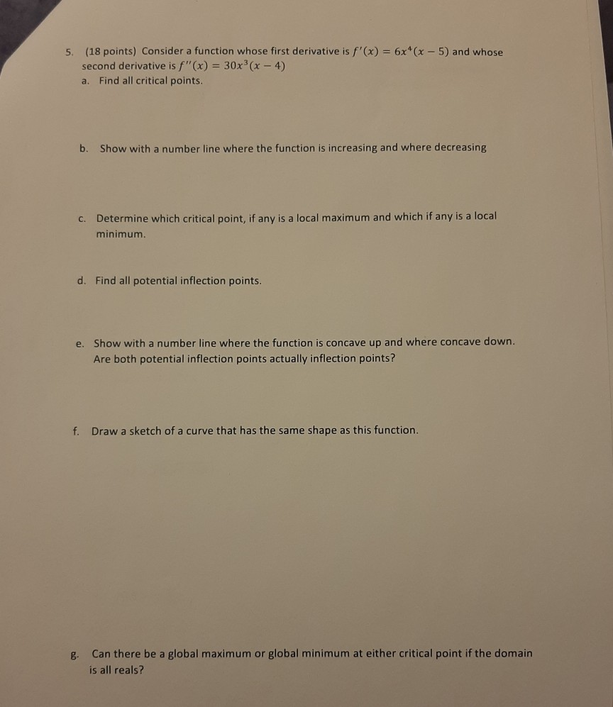 Solved if someone can help me with the whole of question 5 | Chegg.com