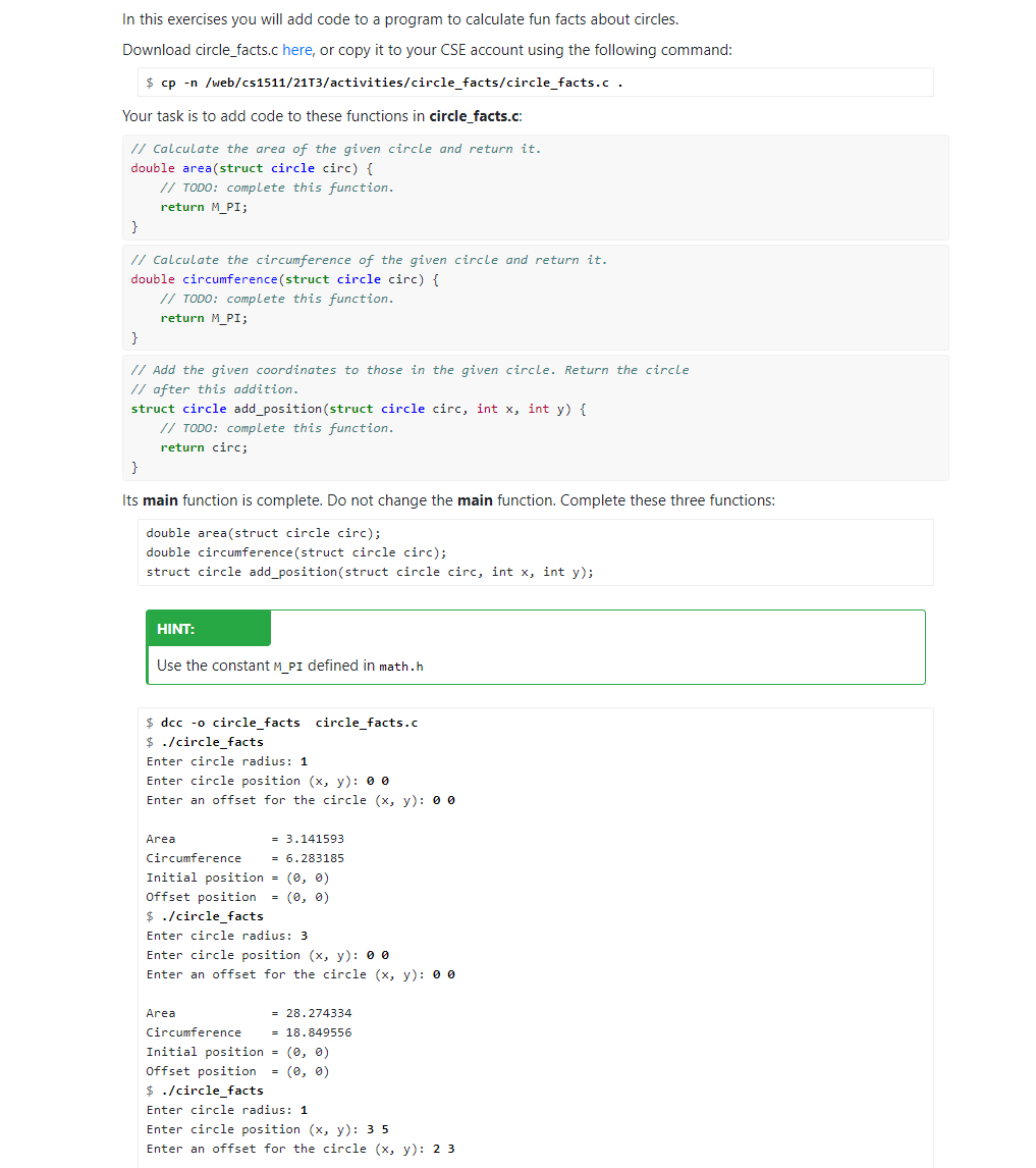 Solved In this exercises you will add code to a program to | Chegg.com