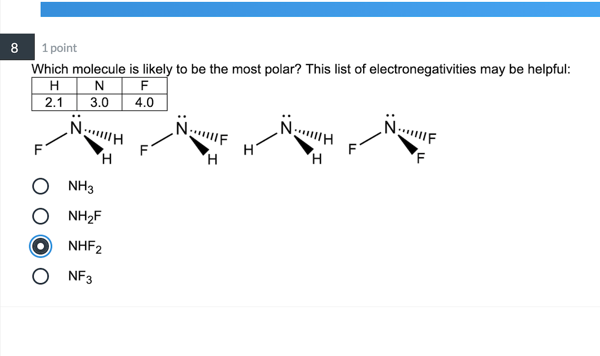 Solved 5 1 Point Given The Lewis Structure Of PF3 Below