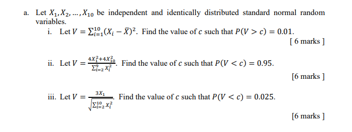 Solved Let X1,X2,…,X10 Be Independent And Identically | Chegg.com