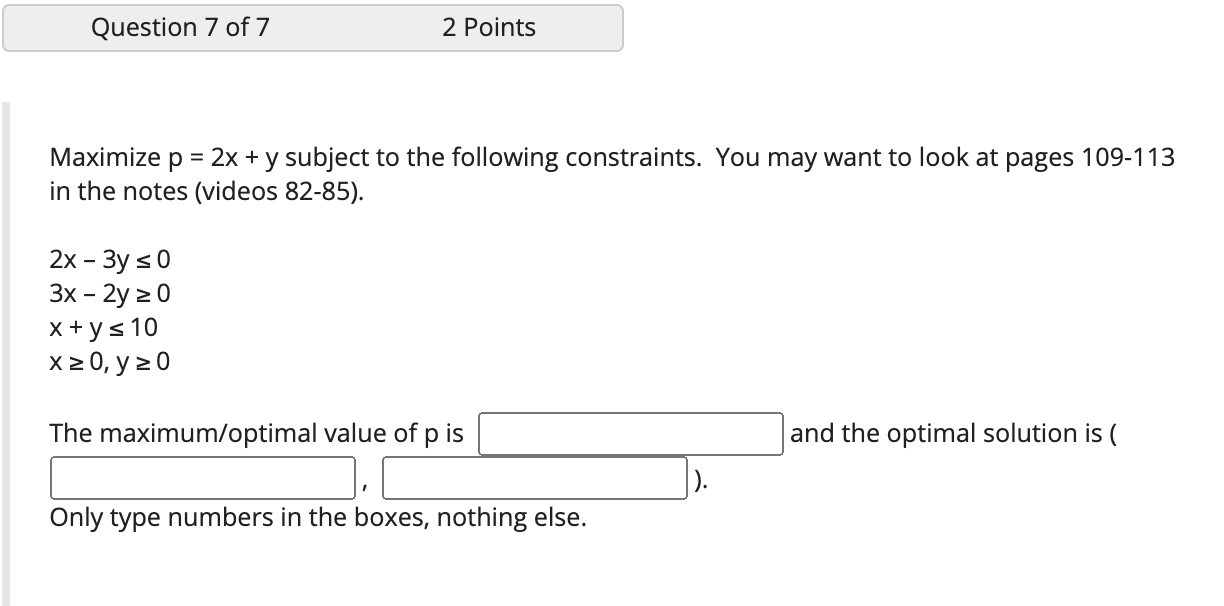 Solved Question 1 of 7 1 Points Suppose that you are solving | Chegg.com