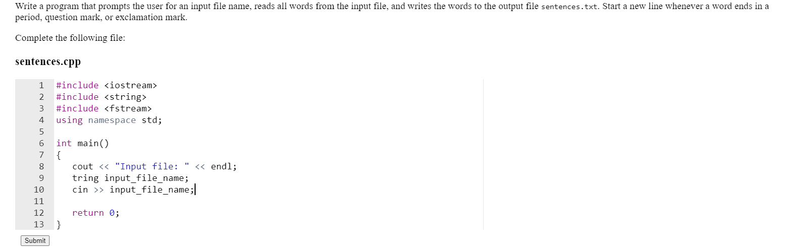 Solved Modify this program so that it writes the values in | Chegg.com
