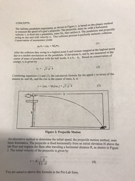 experiment 8 the ballistic pendulum