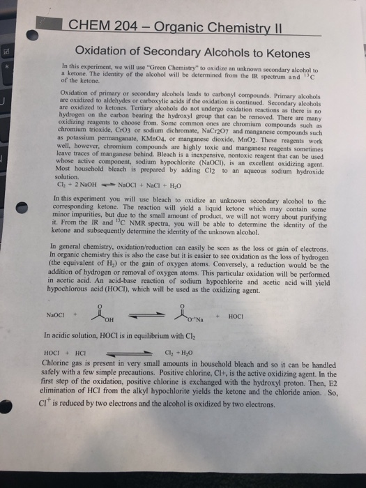 The Oxidation Of Alcohols Chemistry Libretexts