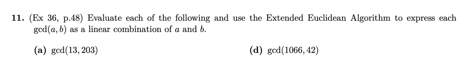 Solved 11. (Ex 36, p.48) Evaluate each of the following and | Chegg.com