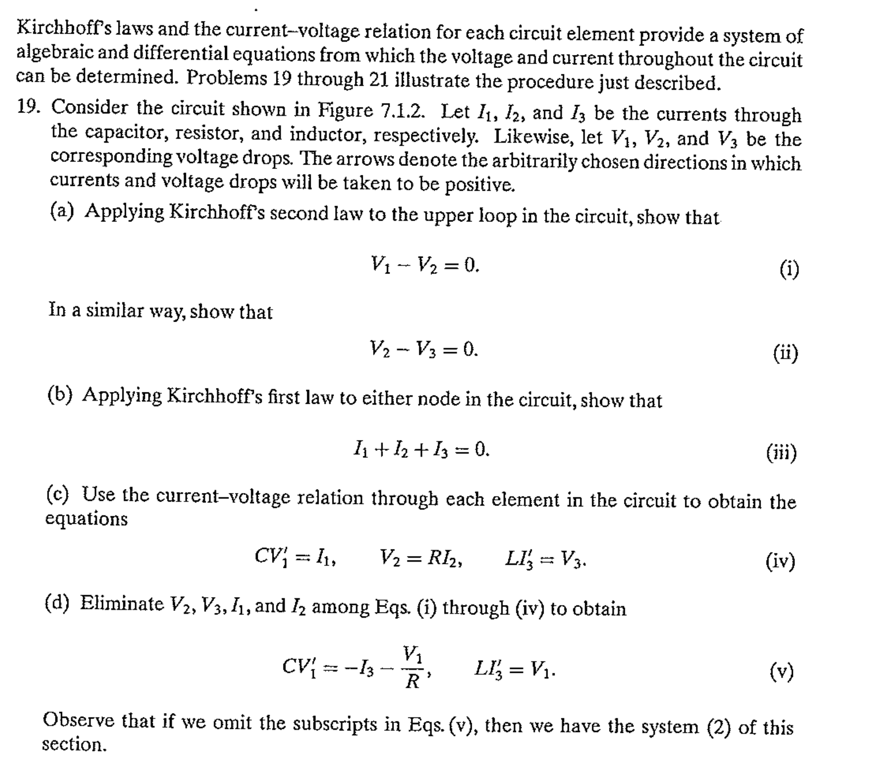 Solved 1. Consider the circuit shown in Figure 7.1.5. Use | Chegg.com