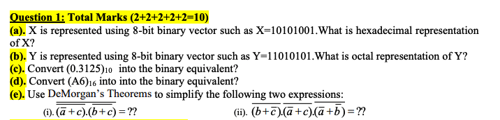 Solved Question 1: Total Marks (2+2+2+2+2=10) (a). X is | Chegg.com