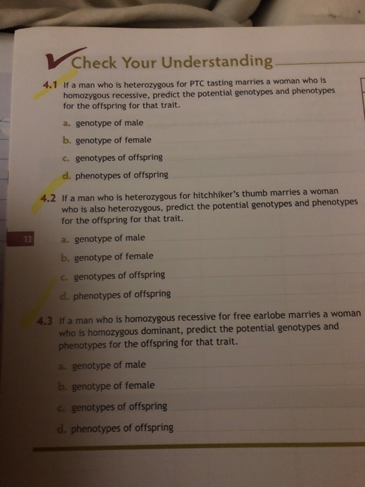 Solved Check Your Understanding 4.1 If a man who is