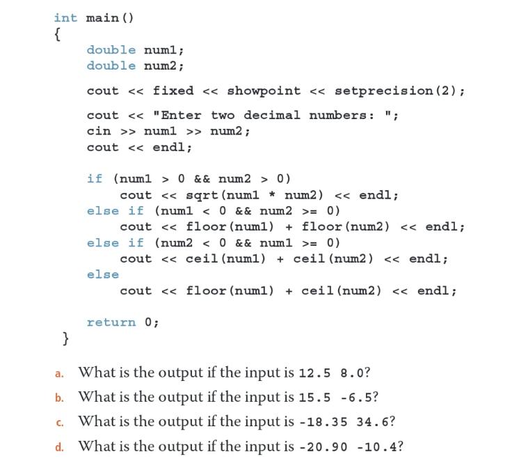 Solved C++ Please do not input into the compiler to get | Chegg.com