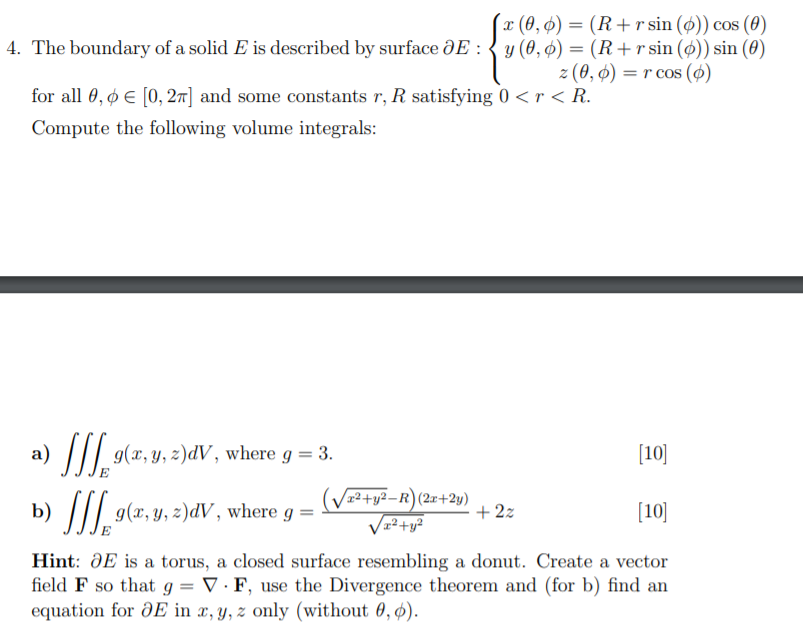 Solved 4 The Boundary Of A Solid E Is Described By Surfa Chegg Com