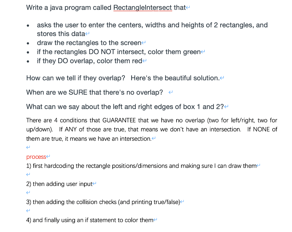Solved Write a java program called Rectanglelntersect that . | Chegg.com