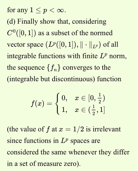 Solved Consider the sequence of continuous piecewise linear