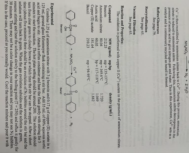 Solved NH4NO2 N2+2H2O Cu1+ is then reoxidized by ammonium | Chegg.com
