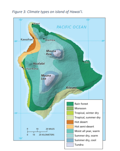 Solved Figure 1: Topographic map of island of Hawai'iFiaure | Chegg.com