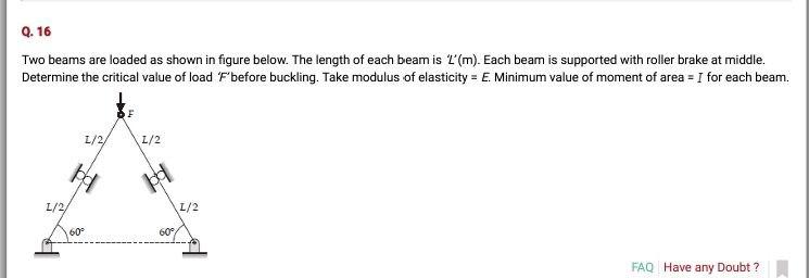 Solved Q.16 Two beams are loaded as shown in figure below. | Chegg.com