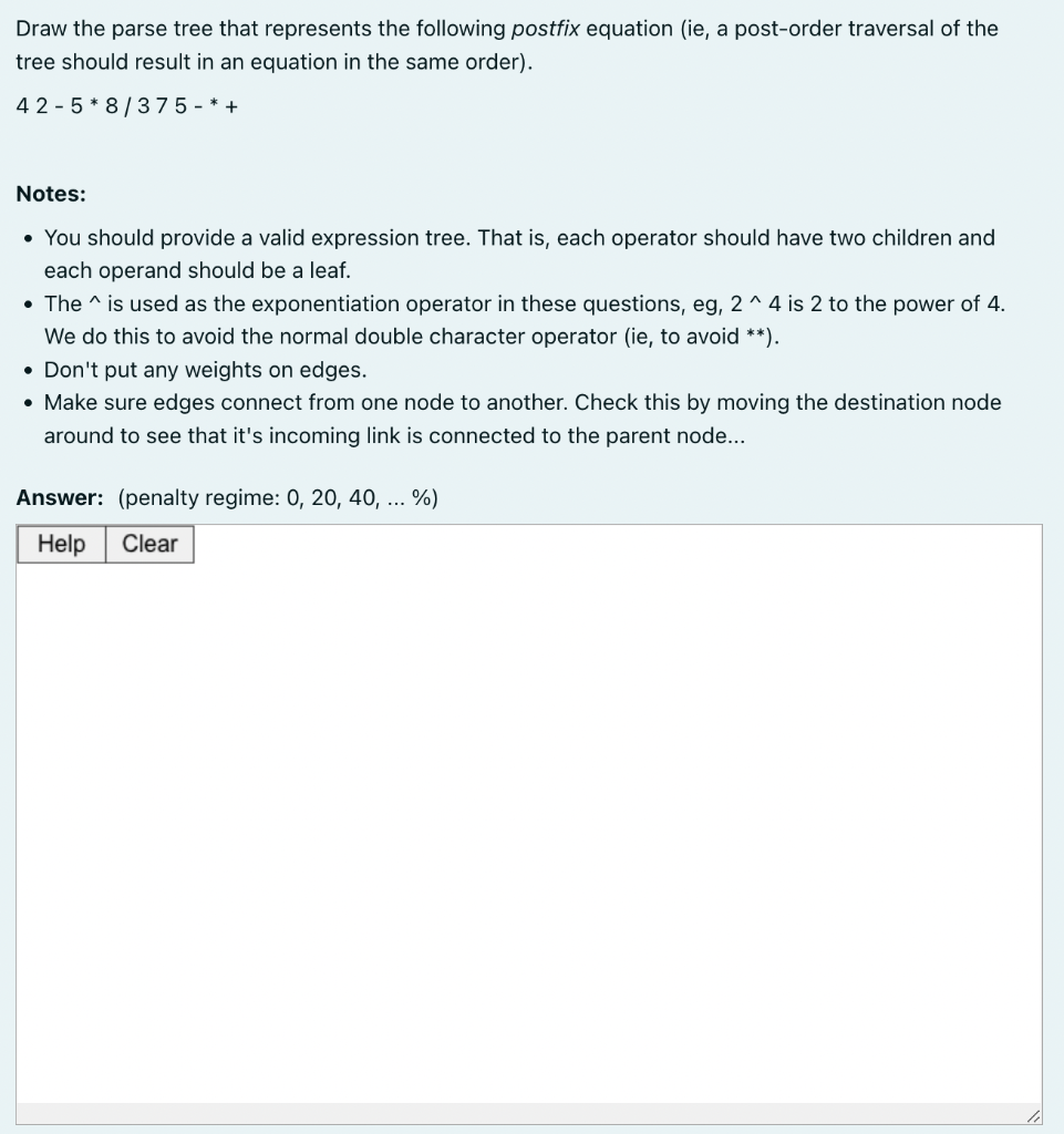 Solved Draw the parse tree that represents the following | Chegg.com