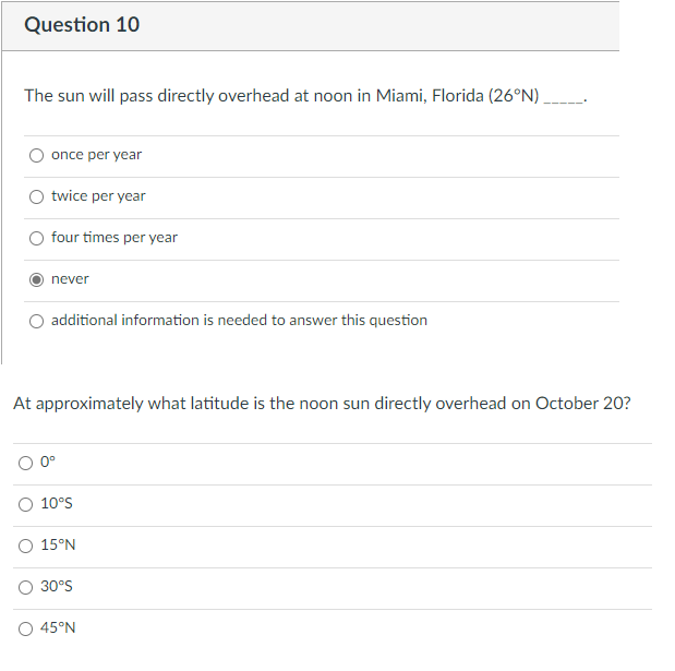 solved-question-10-the-sun-will-pass-directly-overhead-at-chegg