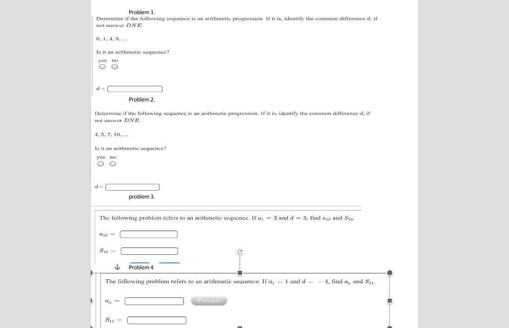 Solved Problem 1 Determine If The Following Sequence Is An | Chegg.com