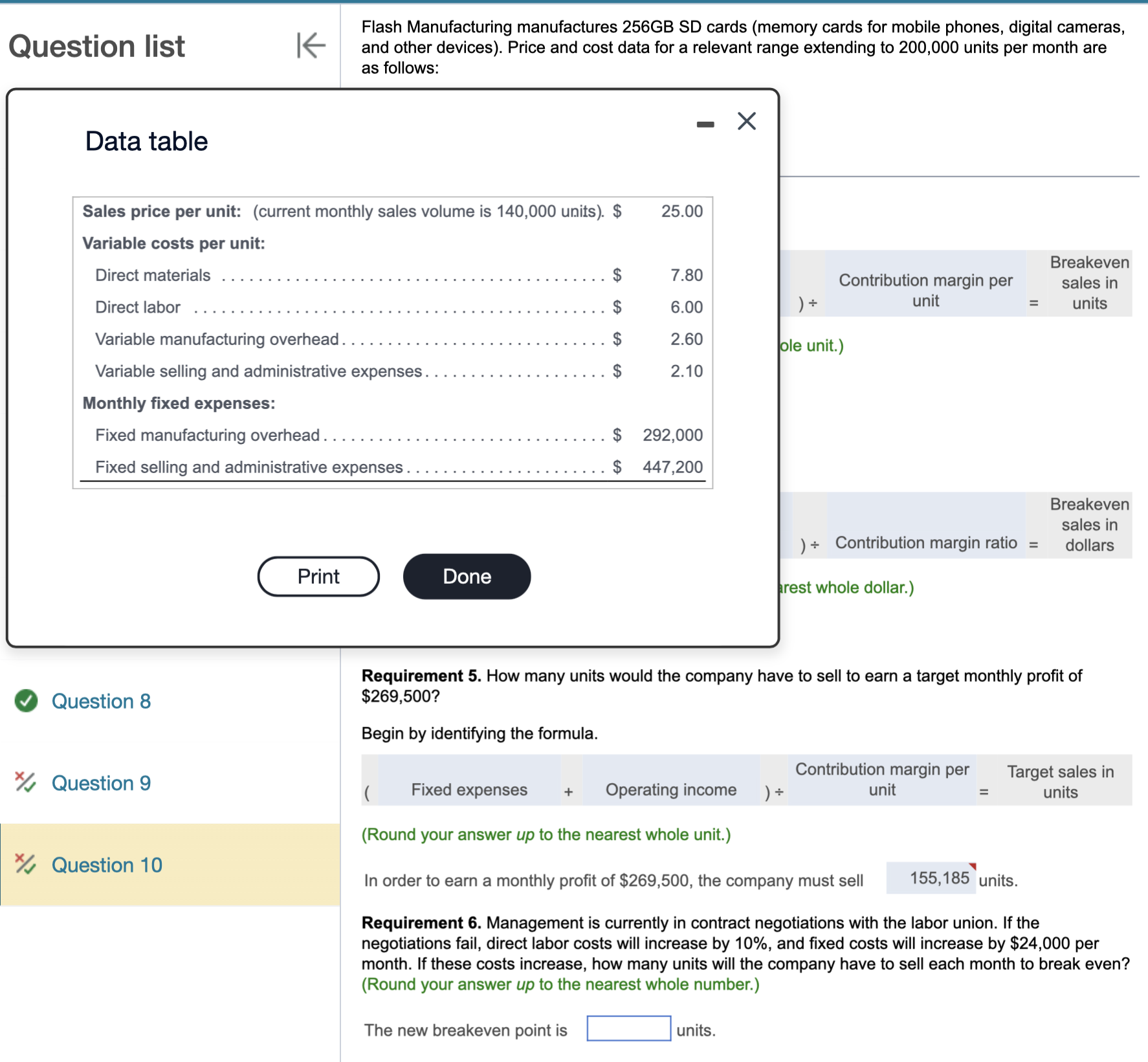 Solved Question list Flash Manufacturing manufactures 256GB | Chegg.com