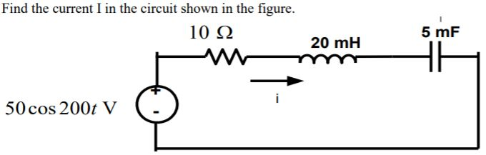 Solved Find the current I in the circuit shown in the figure | Chegg.com