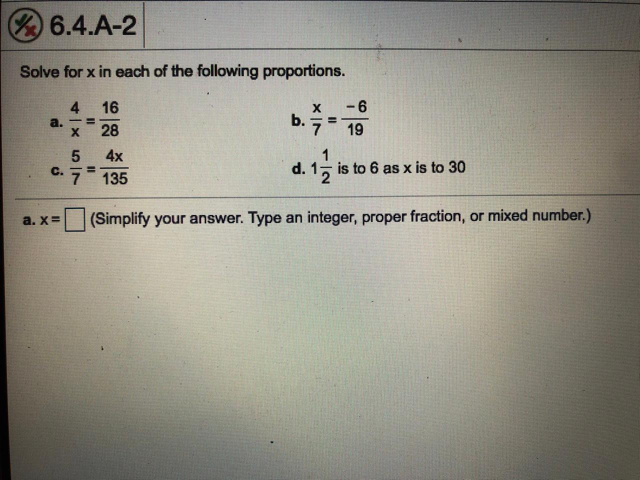 Solved 26.4.A-2 Solve for x in each of the following | Chegg.com