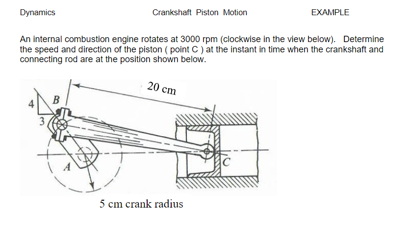 Solved DynamicsS Crankshaft Piston Motion EXAMPLE An | Chegg.com