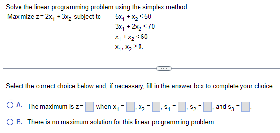Solved Solve the linear programming problem using the | Chegg.com