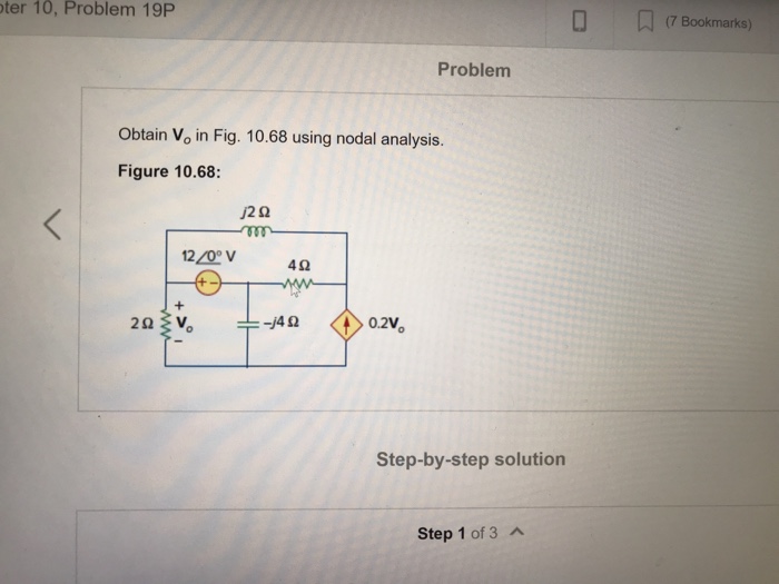 Solved ter 10, Problem 19P (7 Bookmarks) Problem Obtain Vo | Chegg.com