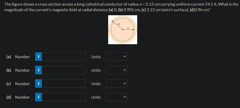 Solved The figure shows a cross section across a long | Chegg.com