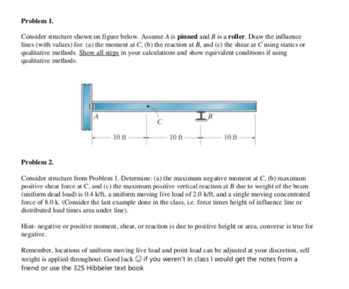 Solved Problem 1 Consider structure shown on figure below. | Chegg.com