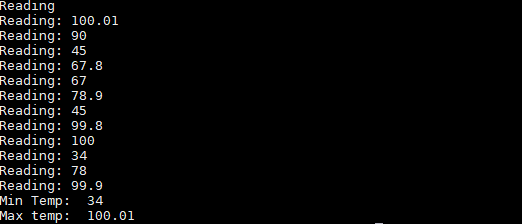 Write a program IN C++ to read temperature values | Chegg.com